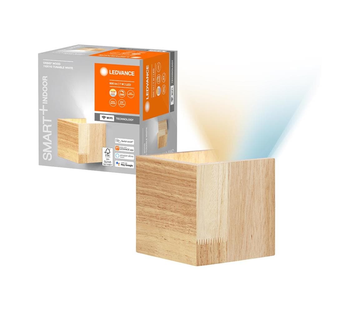 Ledvance - LED Stmievateľné nástenné svietidlo SMART+ WOOD LED/7W/230V Wi-Fi 4058075574250
