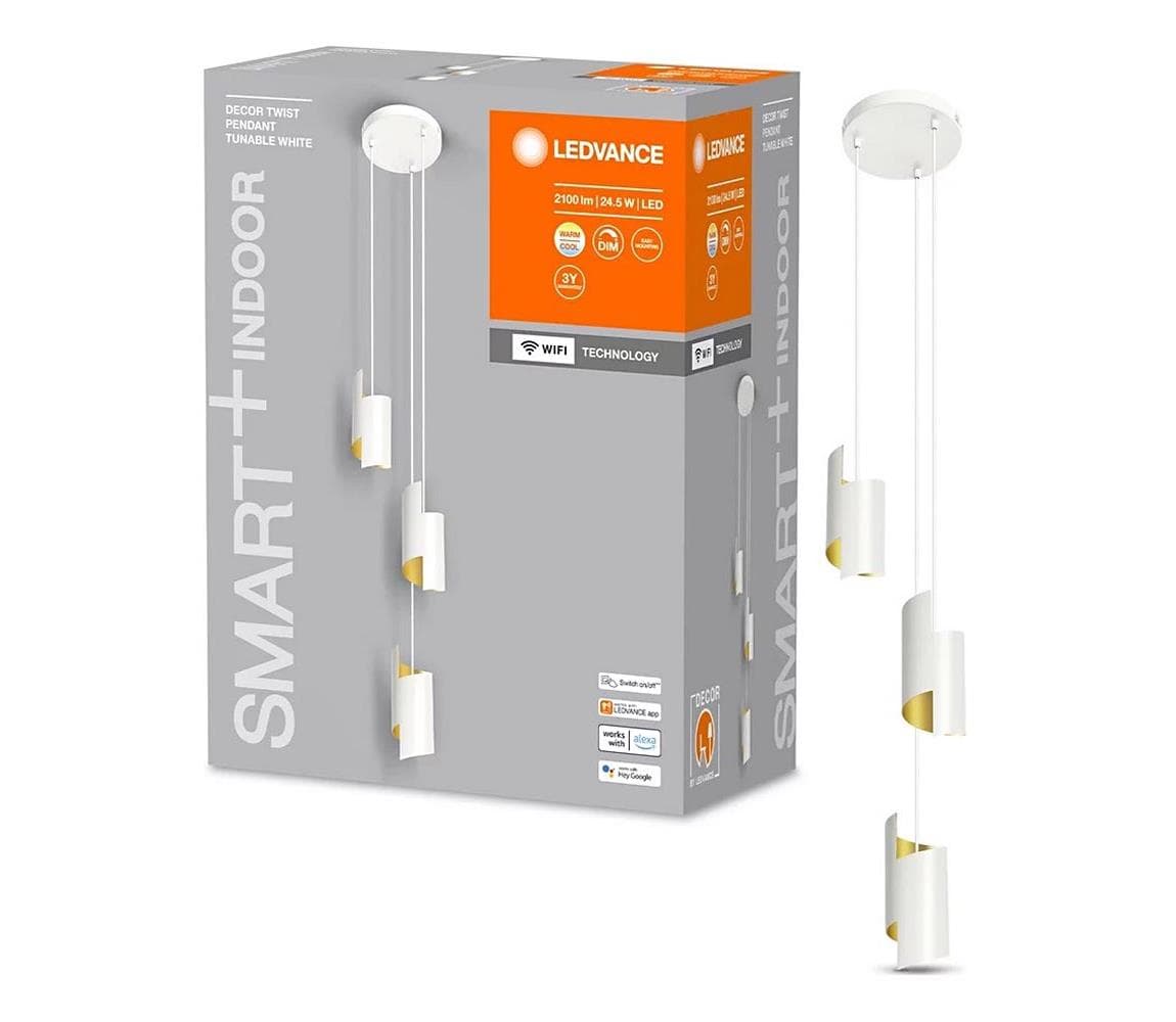 Ledvance - LED Stmievateľný luster na lanku SMART+ DECOR 3xLED/8W/230V biela Wi-Fi 4058075757448