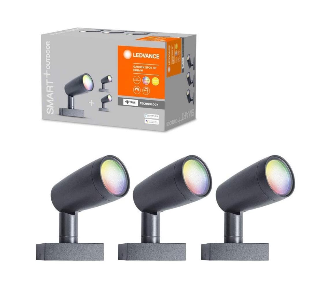 Ledvance - SADA 3x LED RGBW Vonkajšia lampa SMART+ SPOT 3xLED/4,5W/230V IP65Wi-Fi 4058075478497