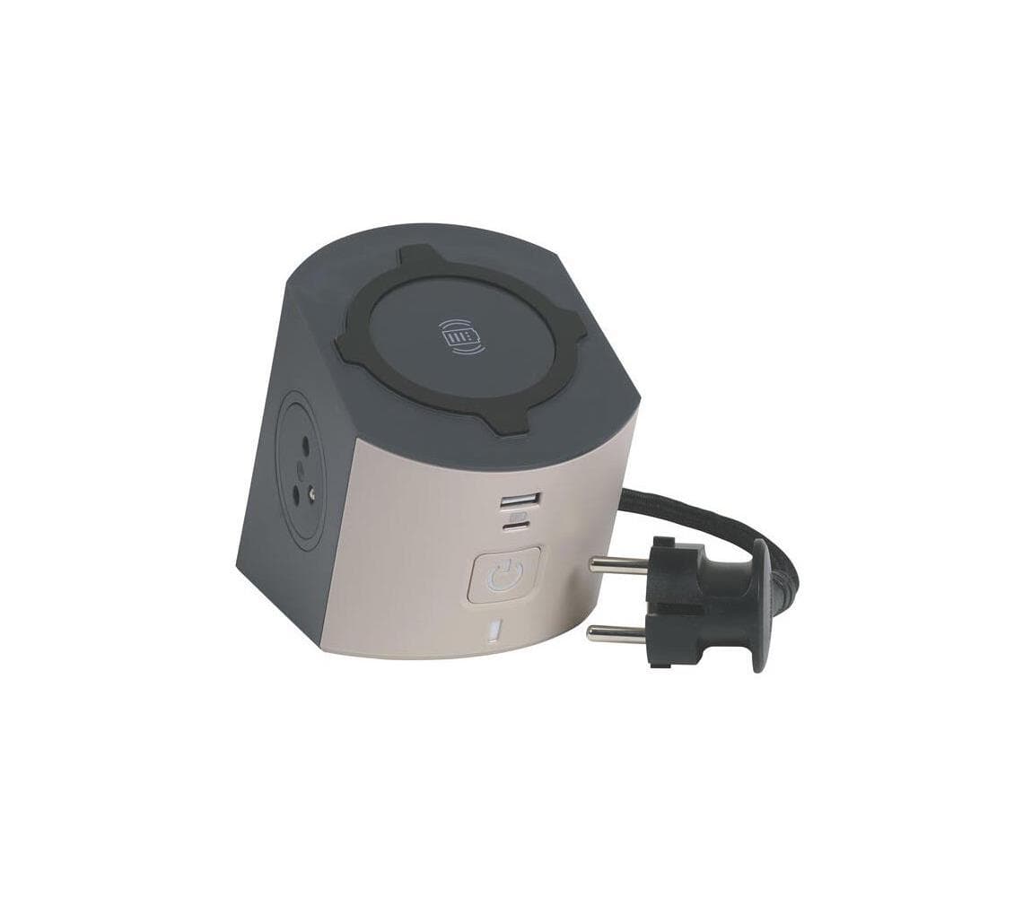 Legrand 049402-Rozboč. zásuvka s vyp. 2Z Typ E +USB-A+USB-C a bezdr. nab. 10W 2m 049402
