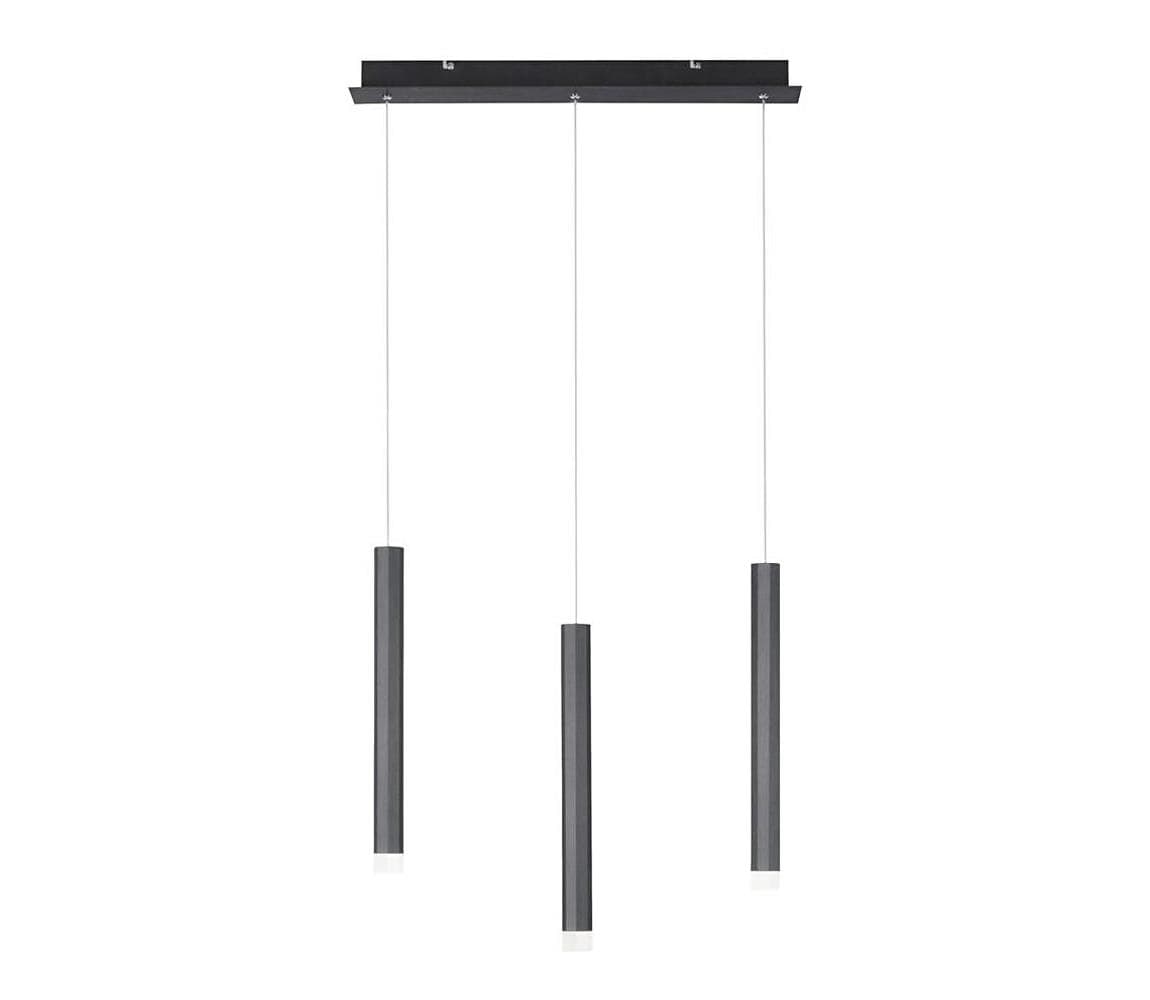 Leuchten Direkt 15203-18 - LED Luster na lanku 3xLED/4,8W/230V čierna 15203-18