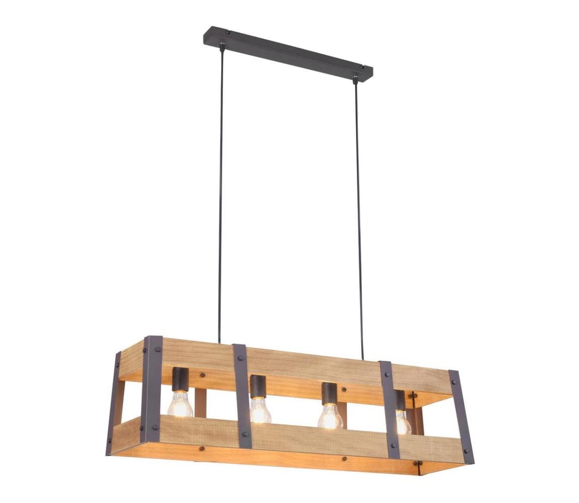 Leuchten Direkt 15721-79 - Luster na lanku CRATE 4xE27/60W/230V 15721-79