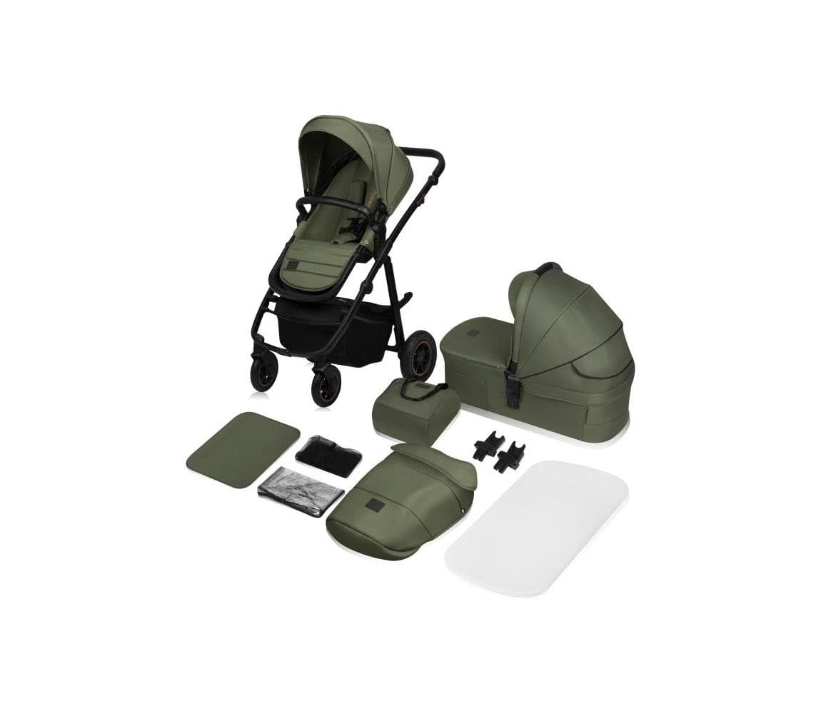 Lionelo - Kombinovaný kočík 2v1 AMBER PLUS Zelený les 5903771720182