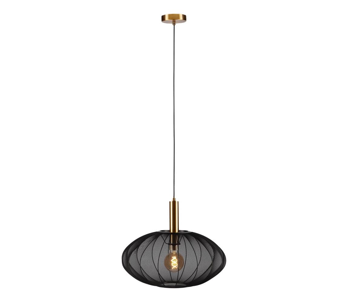Lucide 03447/52/30 - Luster na lanku CORINA 1xE27/40W/230V pr. 50 cm čierna 03447/52/30