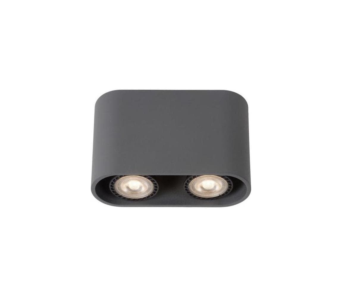 Lucide 09914/10/36 - LED Bodové svietidlo BENTOO 2xGU10/5W/230V šedá 09914/10/36
