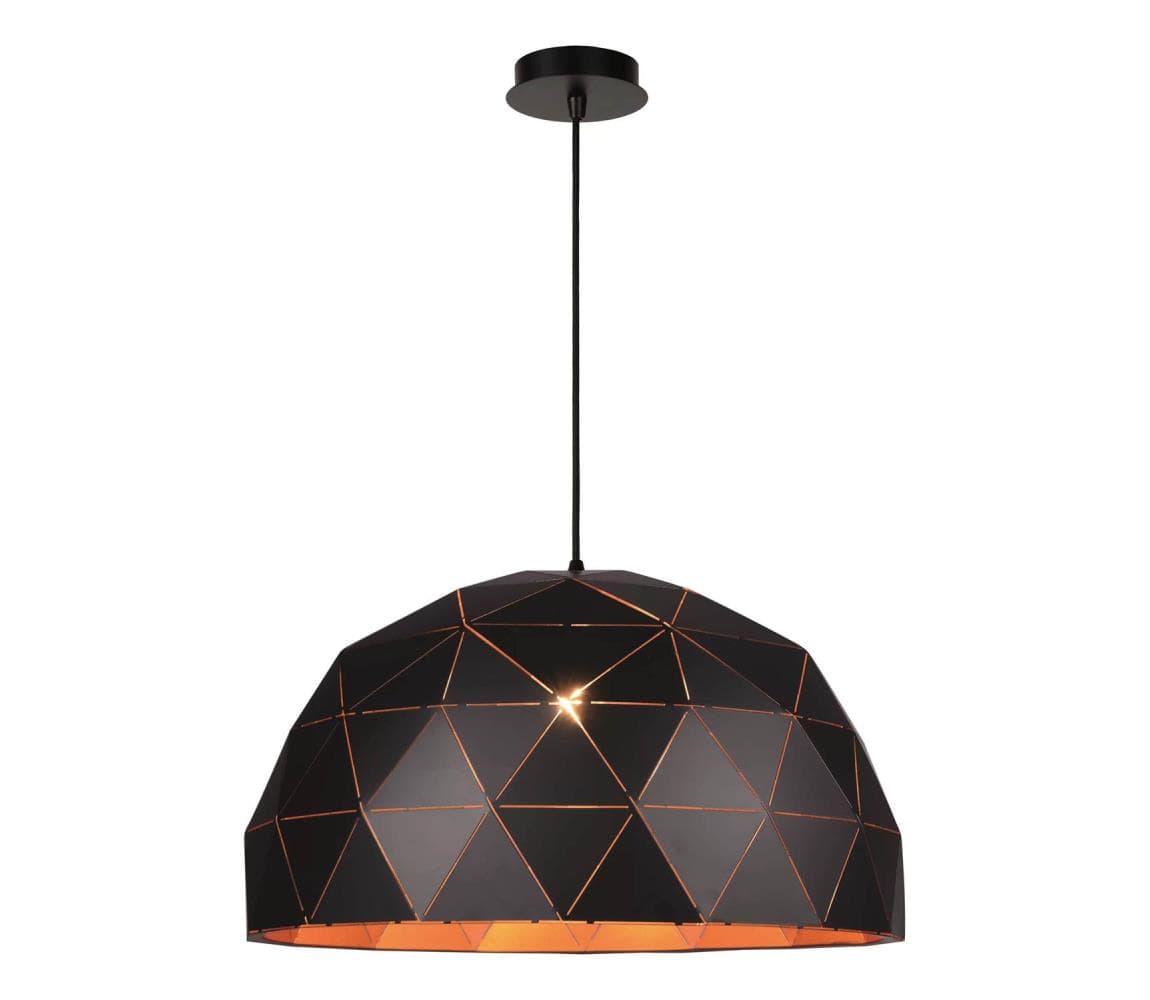 Lucide 21409/60/30 - Závesné svietidlo OTONA 3xE27/60W/230V čierna 21409/60/30