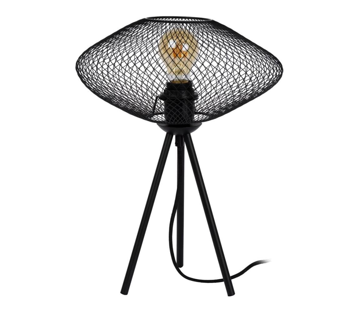 Lucide 21523/01/30 - Stolná lampa MESH 1xE27/40W/230V čierna 21523/01/30