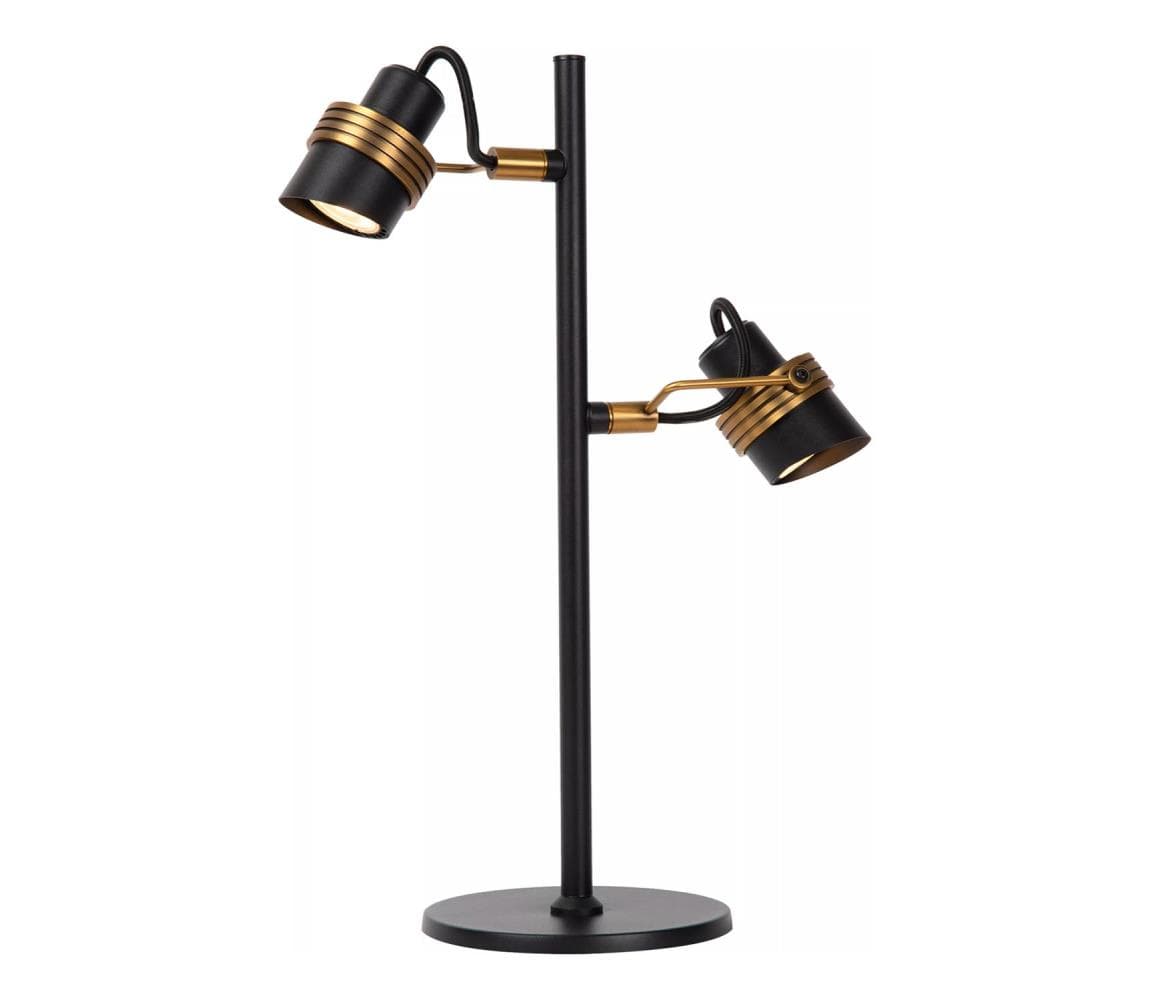 Lucide 34544/02/30 - Stolná lampa TUNDRAN 2xGU10/5W/230V čierna 34544/02/30