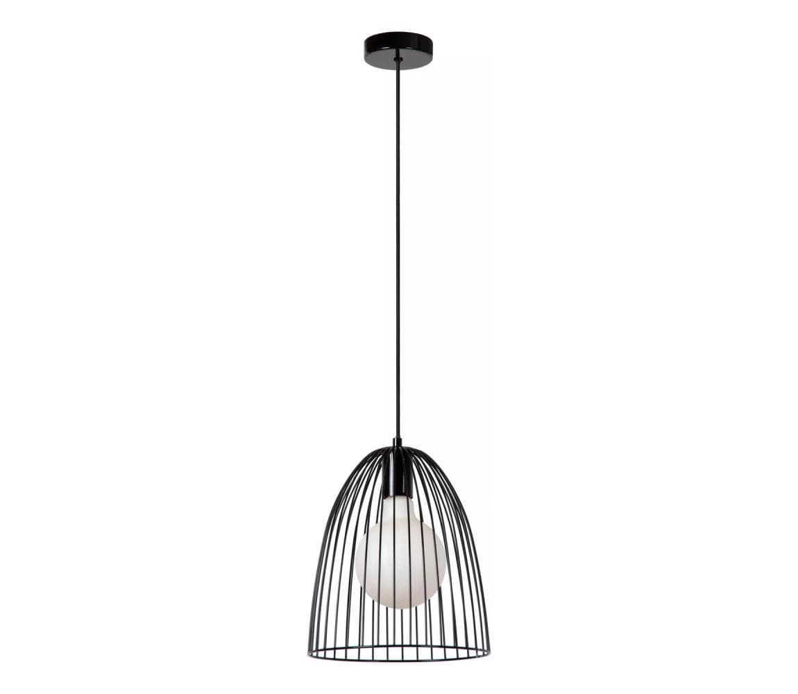 Lucide 74417/01/30 - Luster na lanku MACARONS 1xE27/40W/230V pr. 24,5 cm čierna 74417/01/30