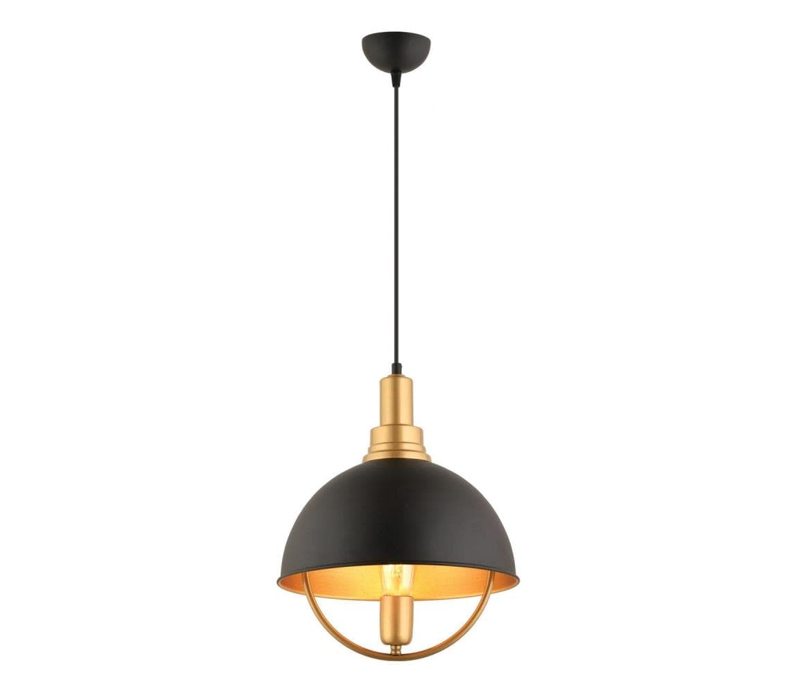 Luster na lane MONZA 1xE27/40W/230V priemer 30 cm čierna/zlatá 518LMS1126