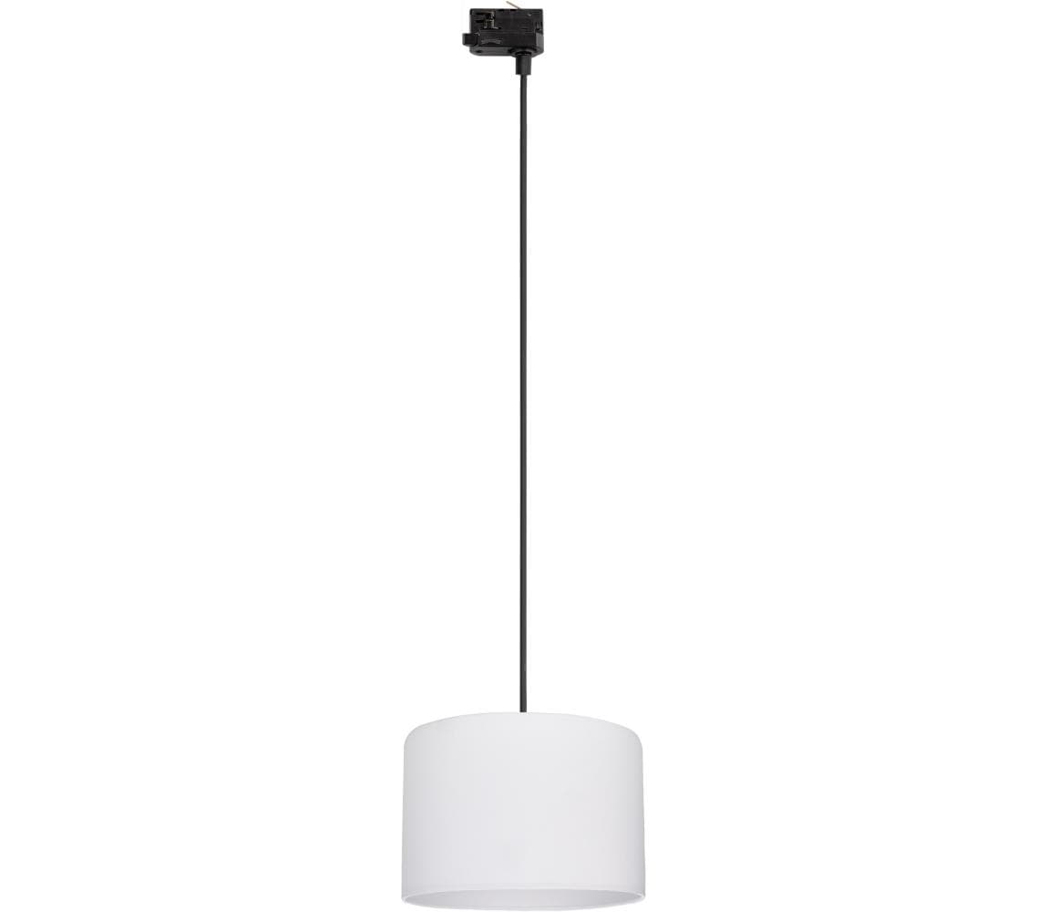 Luster na lanku 3-fáz. lišto. systému TRACER 1xE27/15W/230V pr. 30 cm čierna/biela 10695