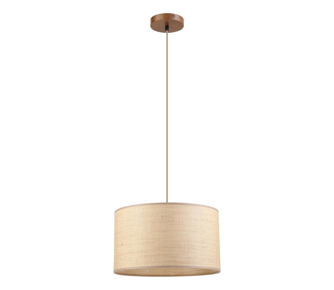 Luster na lanku AIDA 1xE27/15W/230V priemer 35 cm dub/rafia LM-1.98/DĄB RUSTIK/RAFFIA 350