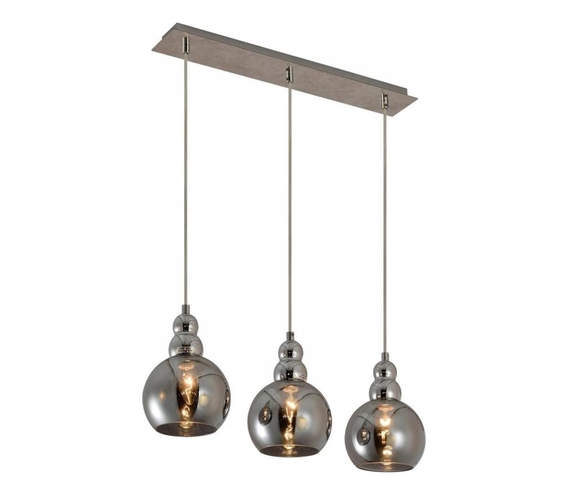 Luster na lanku AKSO 3xE14/40W/230V matný chróm MD1632-3A- Chrome-NEW