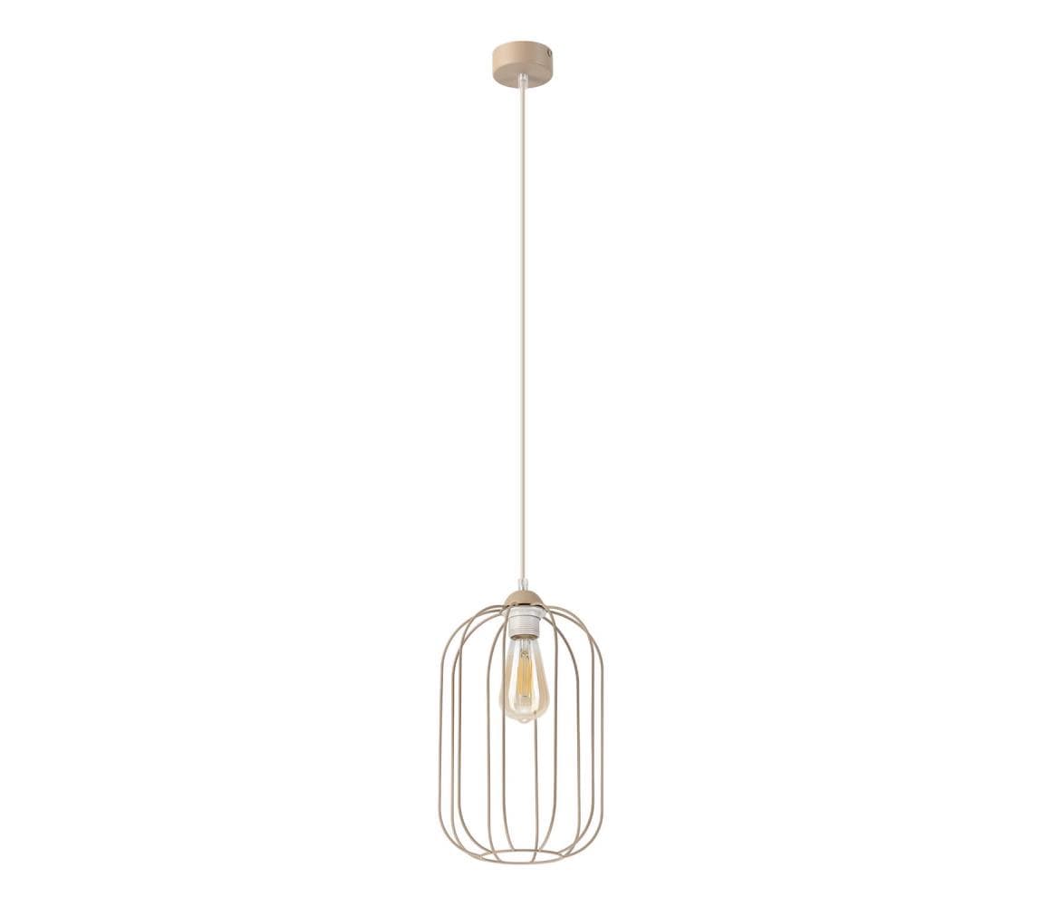 Luster na lanku DESTELLO 1xE27/15W/230V priemer 21 cm béžový LM-1.324/A/BEŻ