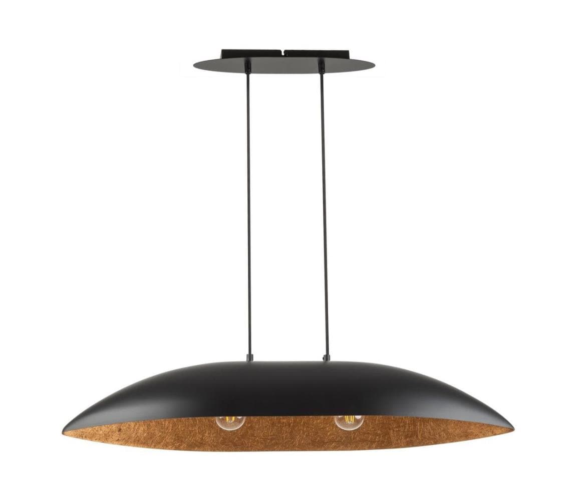 Luster na lanku GONDOLA 2xE27/60W/230V čierna/medená 40635