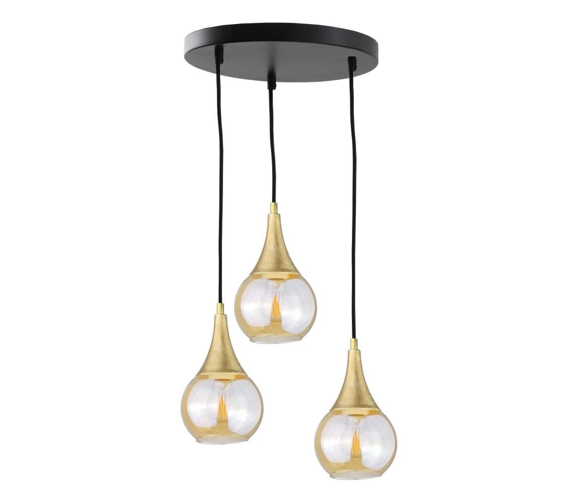 Keter Lighting Luster na lanku LACRIMA HONEY 3xE27/60W/230V pr. 30 cm 2145