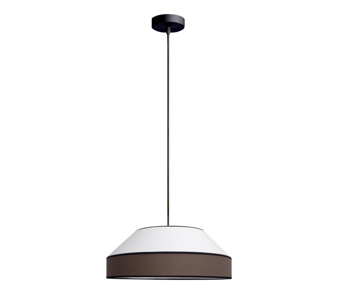HEXE Luster na lanku MANISO 1xE27/60W/230V pr. 45 cm biela/hnedá 0751