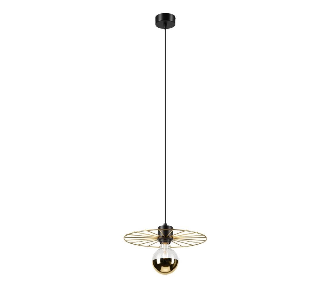 Luster na lanku MONTANA 1xE27/15W/230V pr. 30 cm zlatá/čierna LM-1.265/300