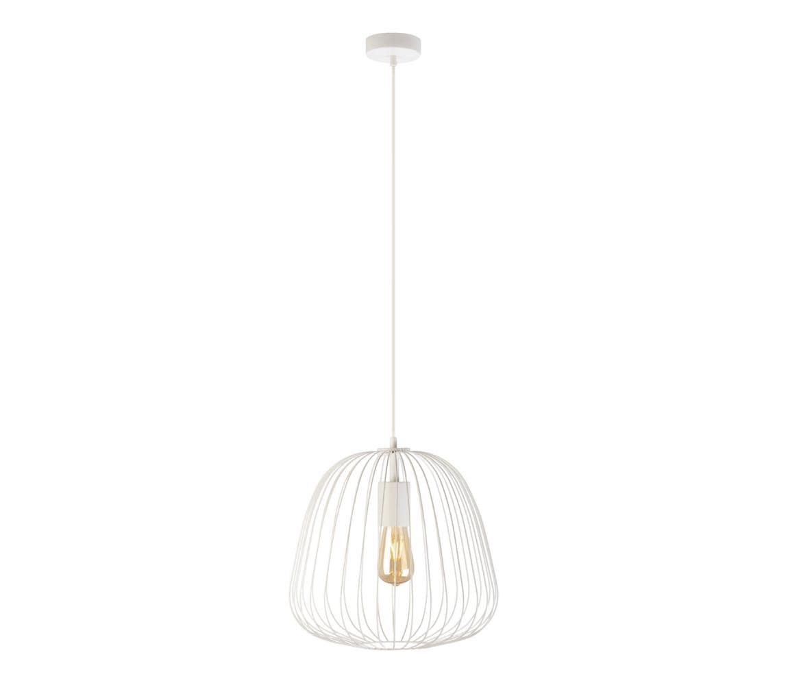 Luster na lanku OVELLA 1xE27/15W/230V priemer 36 cm krémový W-KM 1369/1 SAND
