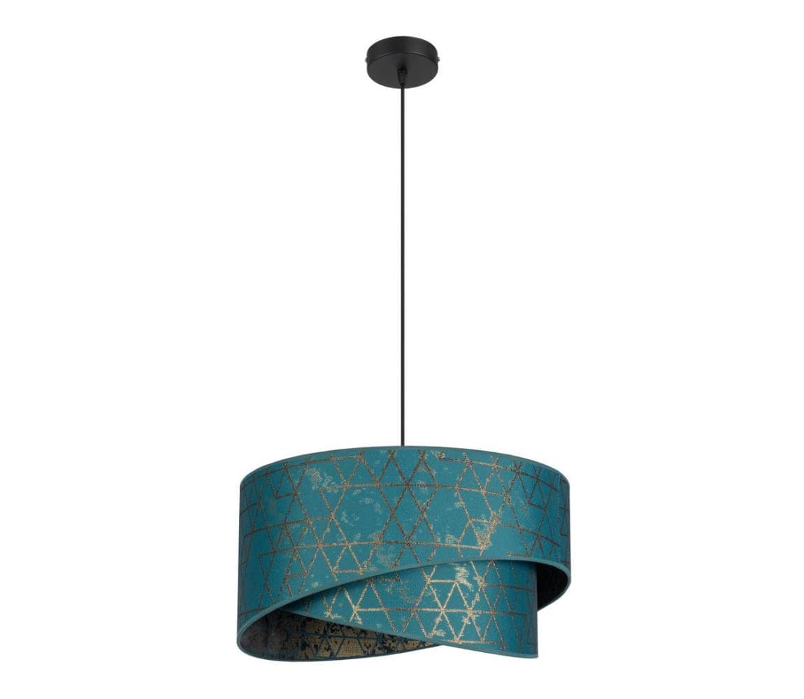 Luster na lanku REZO 1xE27/60W/230V tyrkysová 0048