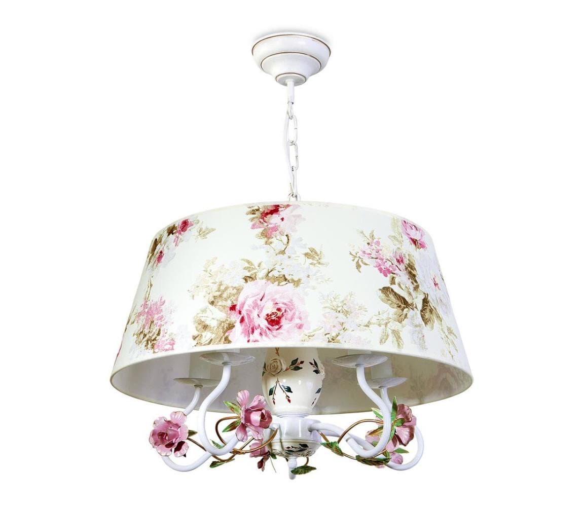Luster na reťazi FLORENCE 5xE14/40W/230v 7155-cl491-aba49pe14-ct0504