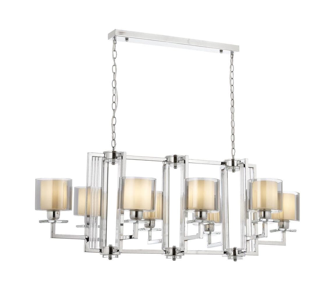 Luster na reťazi VARANA 8xE27/40W/230V lesklý chróm 301AUR1188