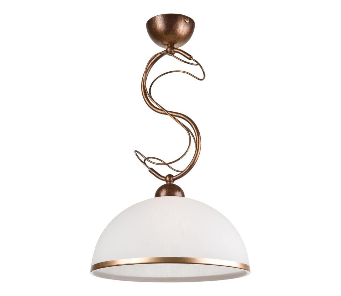 Luster na tyči COBRA 1xE27/60W/230V priemer 30 cm bronz/patina LM-1.52/BRĄZ