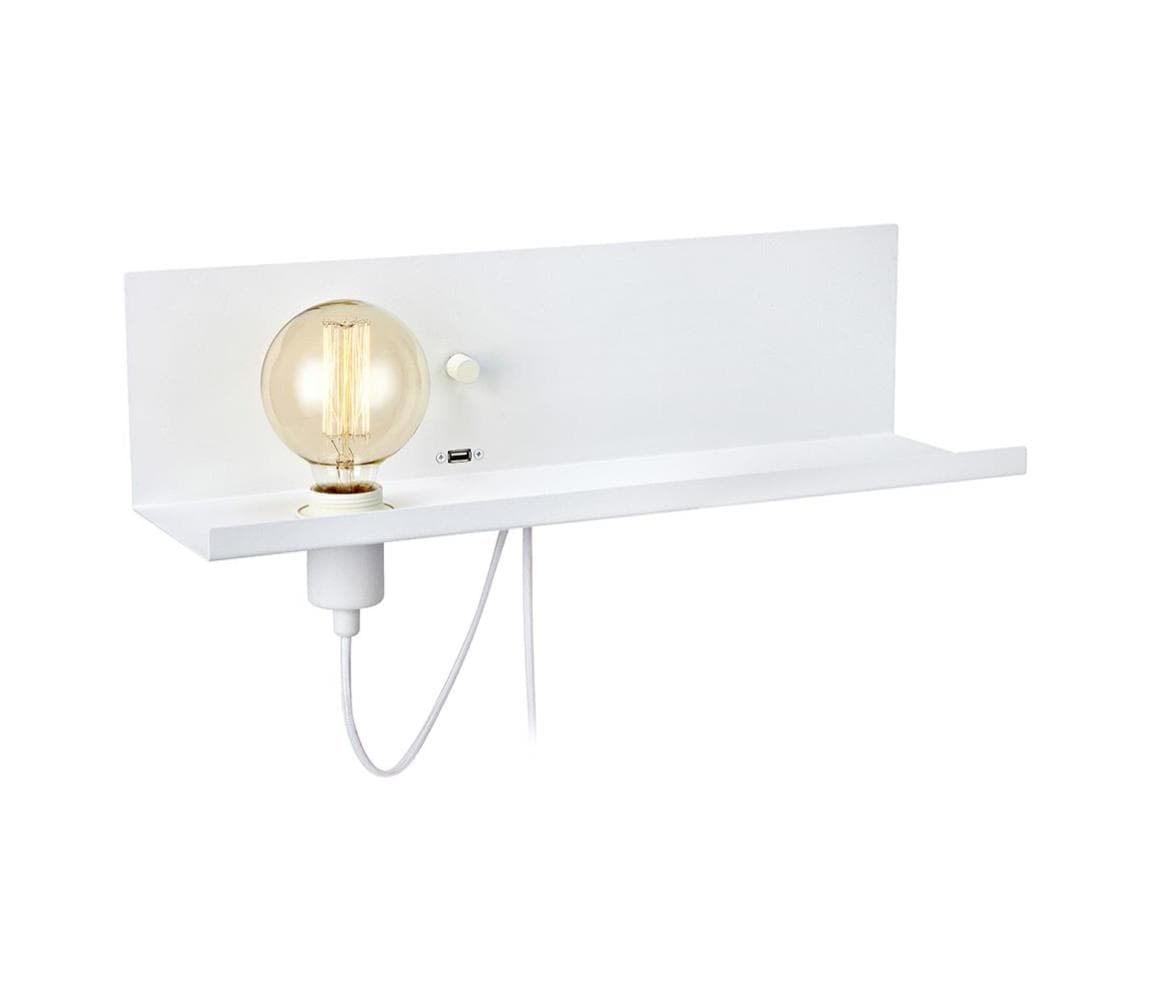 Markslöjd 106969 - Stmievateľné nástenné svietidlo s USB MULTI 1xE27/60W/230V 106969