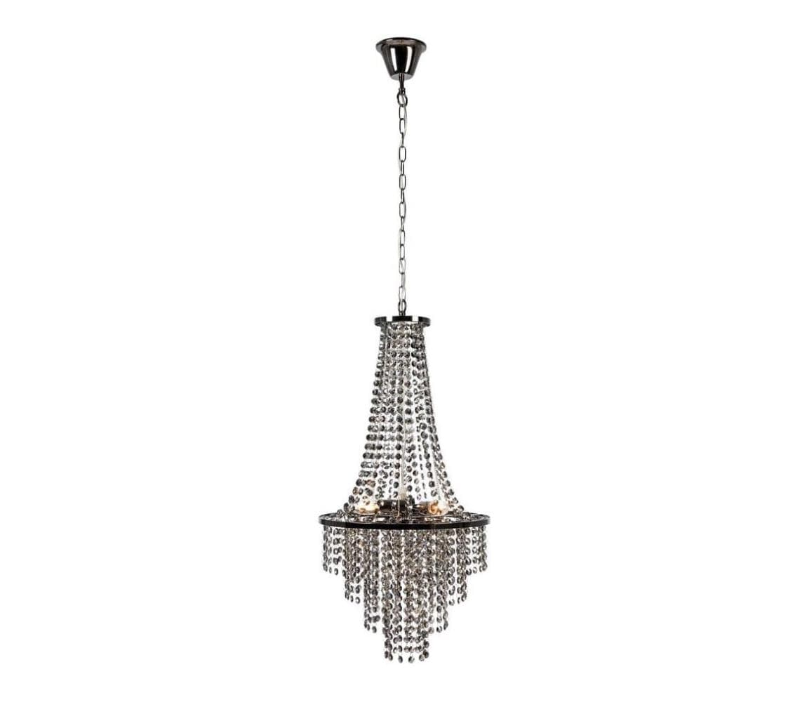 Markslöjd 108124 - Krištáľový luster na reťazi ALLINGTON 3xE14/25W/230V čierna 108124