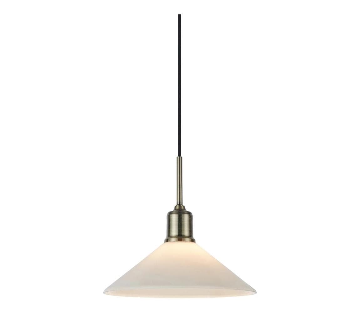 Markslöjd 108867 - Luster na lanku VELA 1xE27/40W/230V mosadz/biela 108867