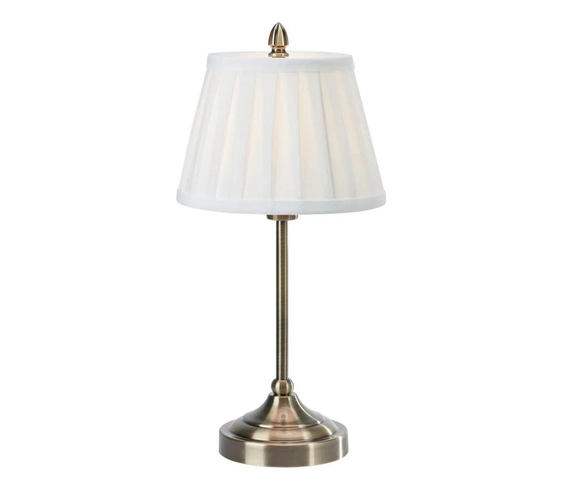 Markslöjd 108973 - Stolná lampa OXFORD 1xE14/40W/230V biela/mosadz 108973