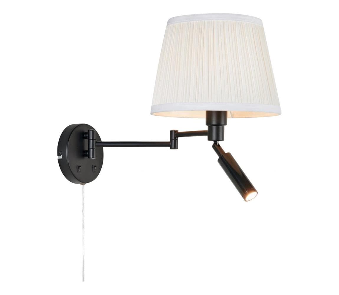 Markslöjd 109016- LED nástenné svietidlo PIVOT 1xE27/40W/230V + LED/4W krémová/čierna 109016