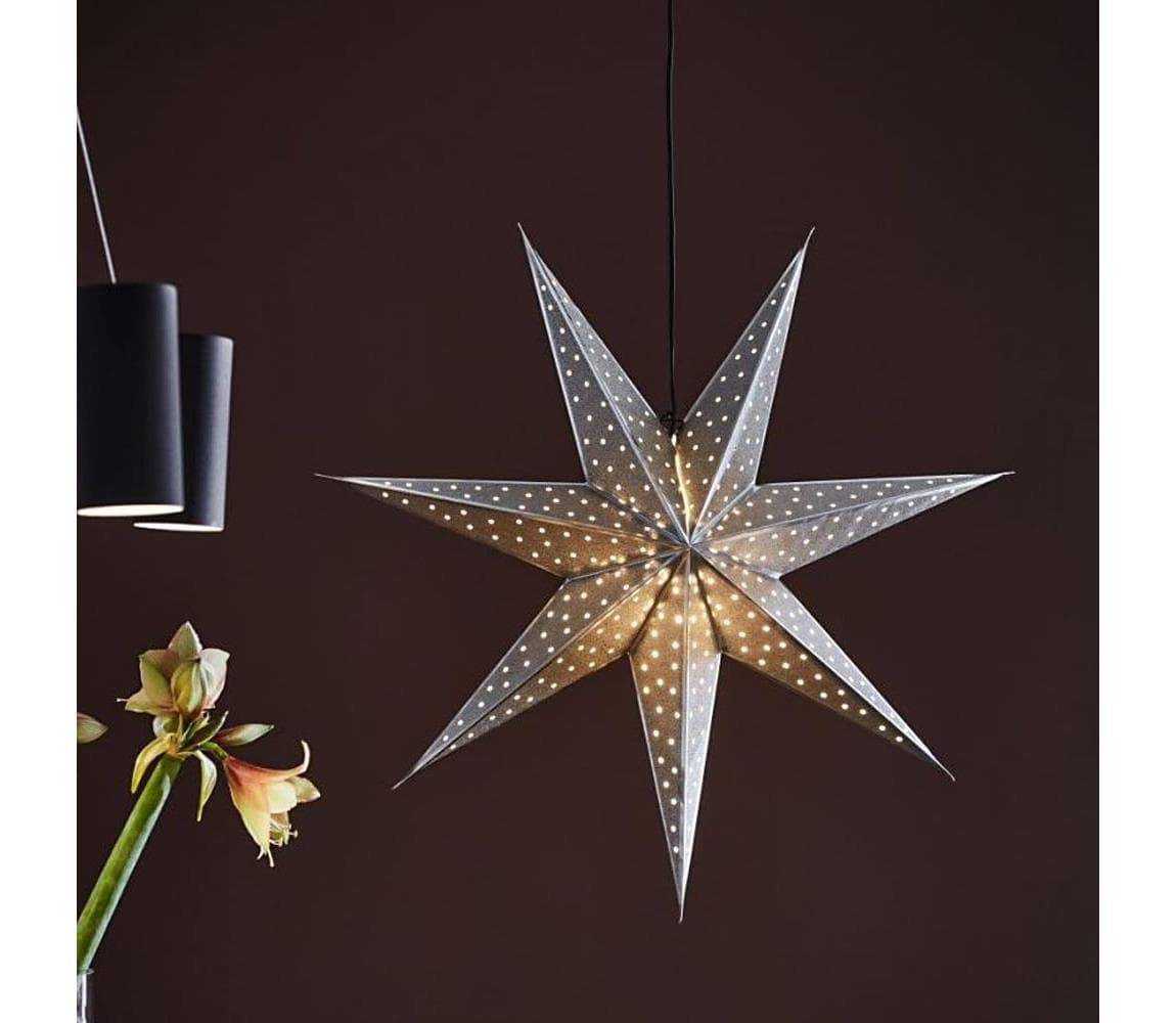 Markslöjd 705788 - Vianočná dekorácia GLITTER 1xE14/25W/230V pr. 75 cm strieborná 705788