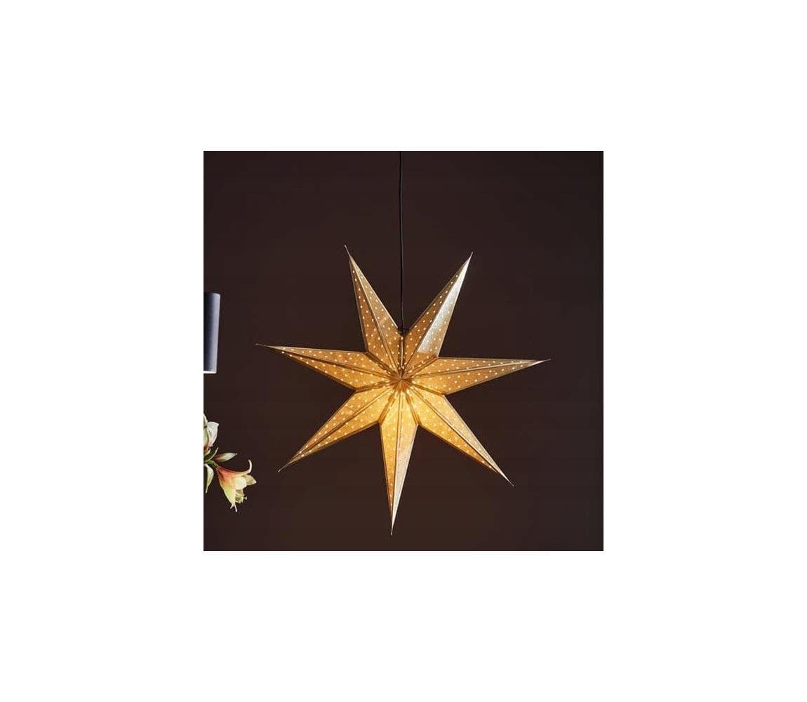 Markslöjd 705790 - Vianočná dekorácia GLITTER 1xE14/25W/230V pr. 75 cm zlatá 705790.00