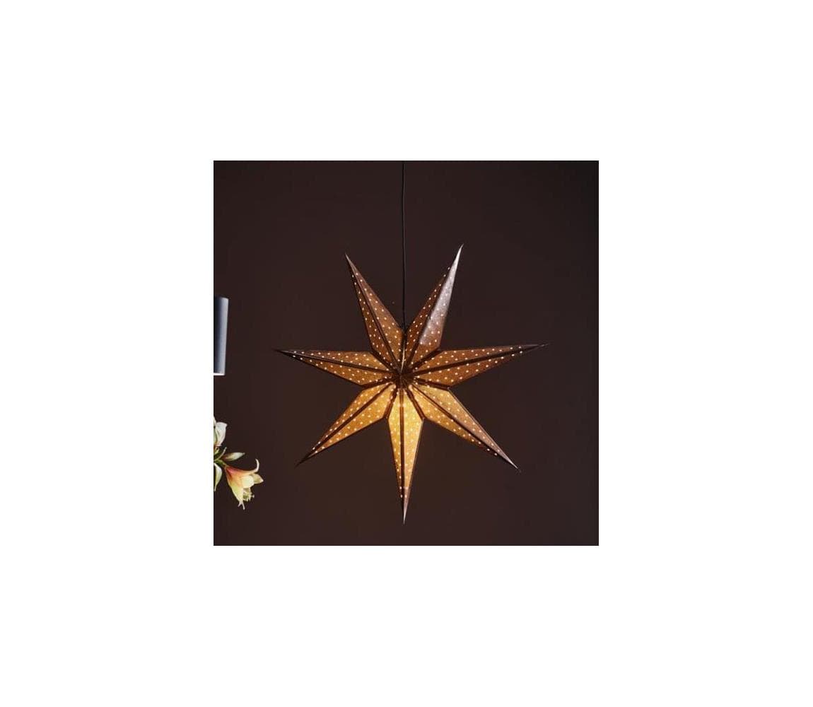 Markslöjd 705792 - Vianočná dekorácia GLITTER 1xE14/25W/230V pr. 75 cm bronzová 705792.00