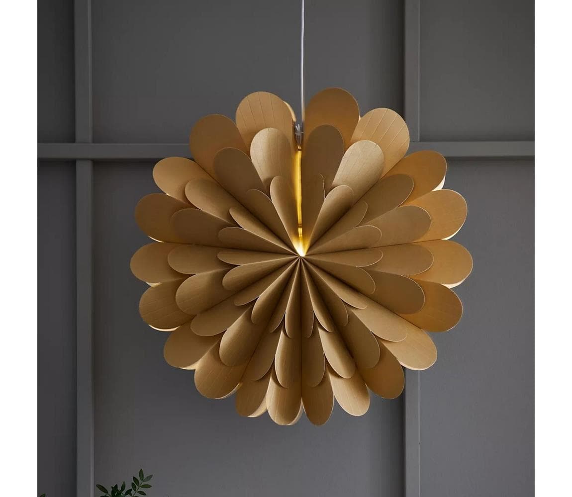Markslöjd 705949 - Vianočná dekorácia MARAVILLA 1xE14/25W/230V pr. 60 cm zlatá 705949.00