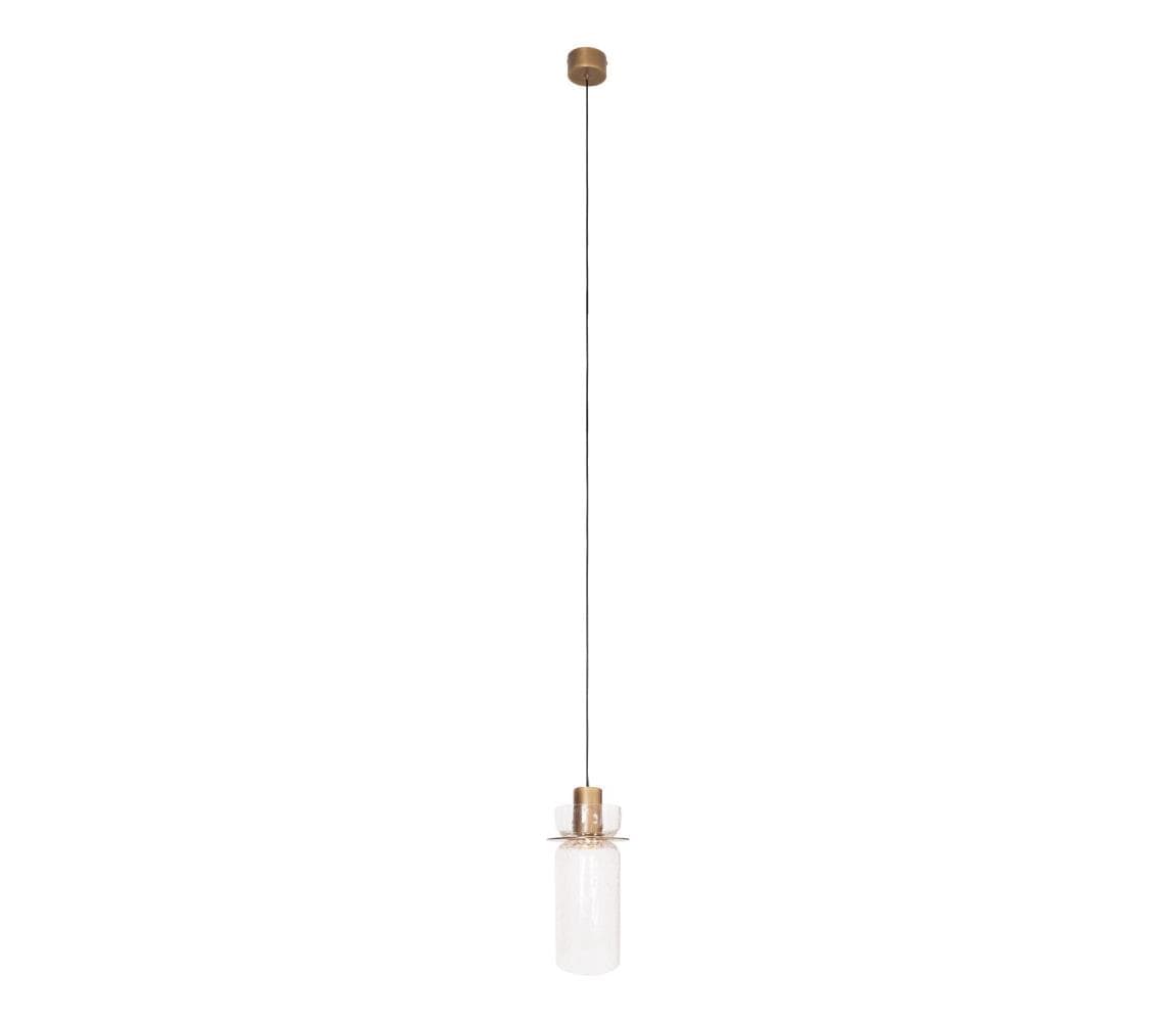 MAXLIGHT P0531 - LED Luster na lanku SIGNATURE LED/8W/230V pr. 15 cm mosadz/číra P0531