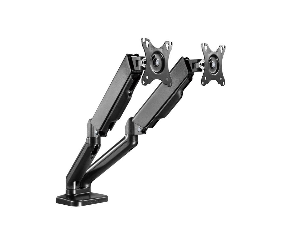MK FLORIA MKF-21DP113S2 - Nastaviteľný držiak pre dva 32" monitory, čierny 12.001065