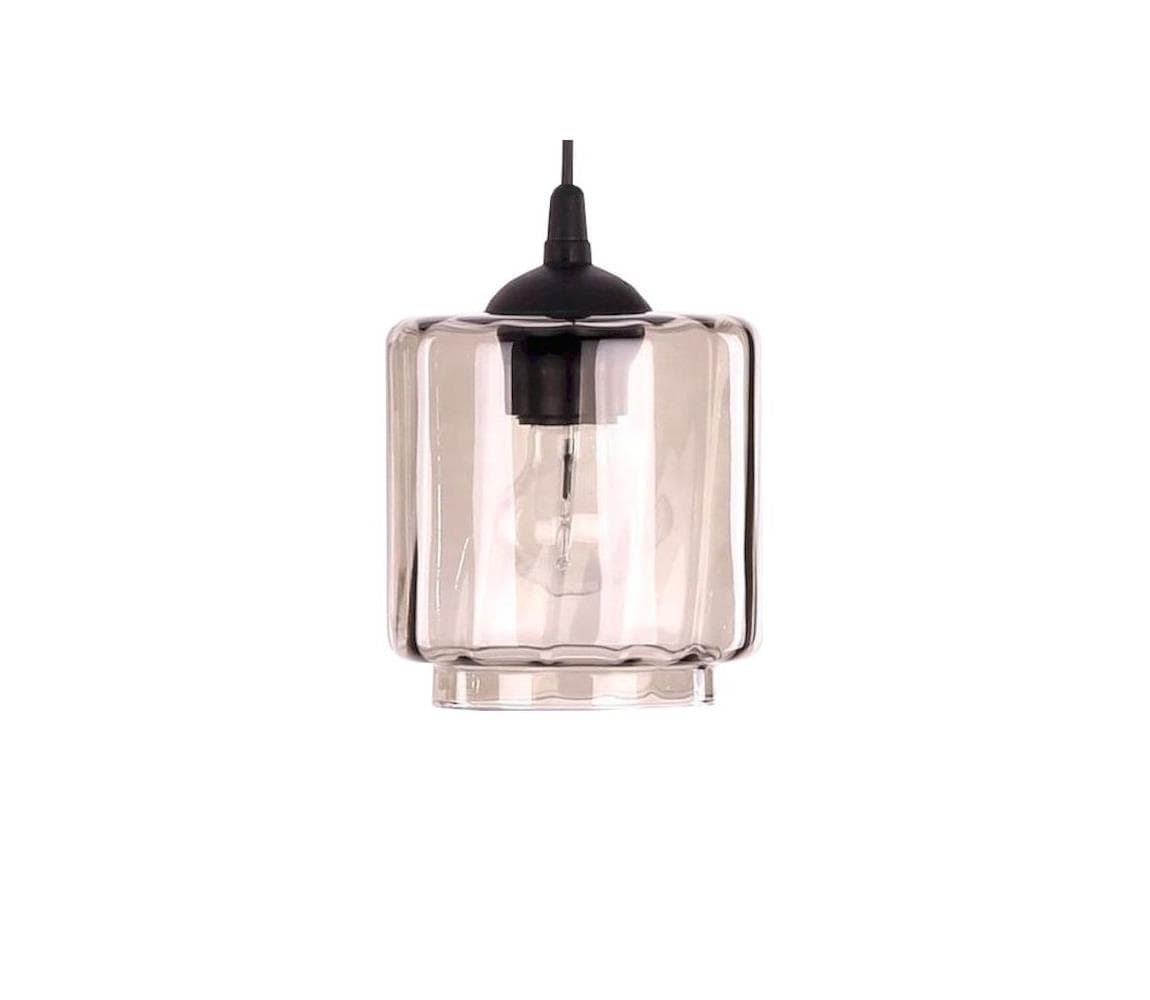 Náhradné sklo pre luster POBO E27, priemer 15 cm, dymovo-béžové 7399