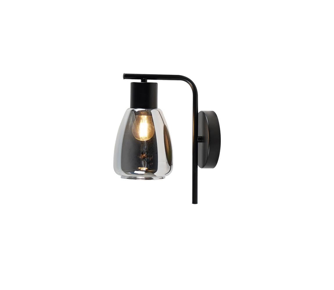 Nástenná lampa MOLDO 1xE27/40W/230V čierna/dymová čierna 21-35097