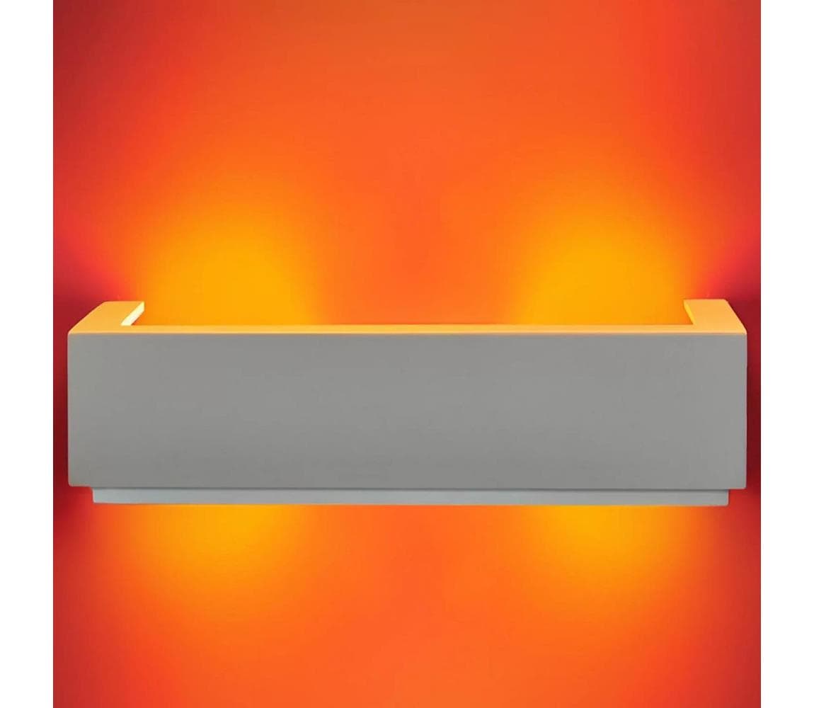 Nástenné svietidlo BRICK 2xE14/12W/230V sadra/biela MW-8203