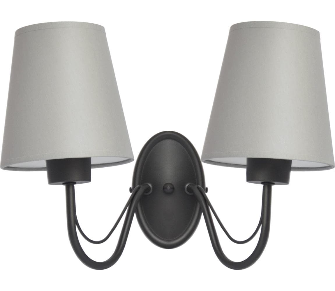 Nástenné svietidlo MALBO 2xE27/15W/230V sivá/čierna K-2920/2 BK+GREY