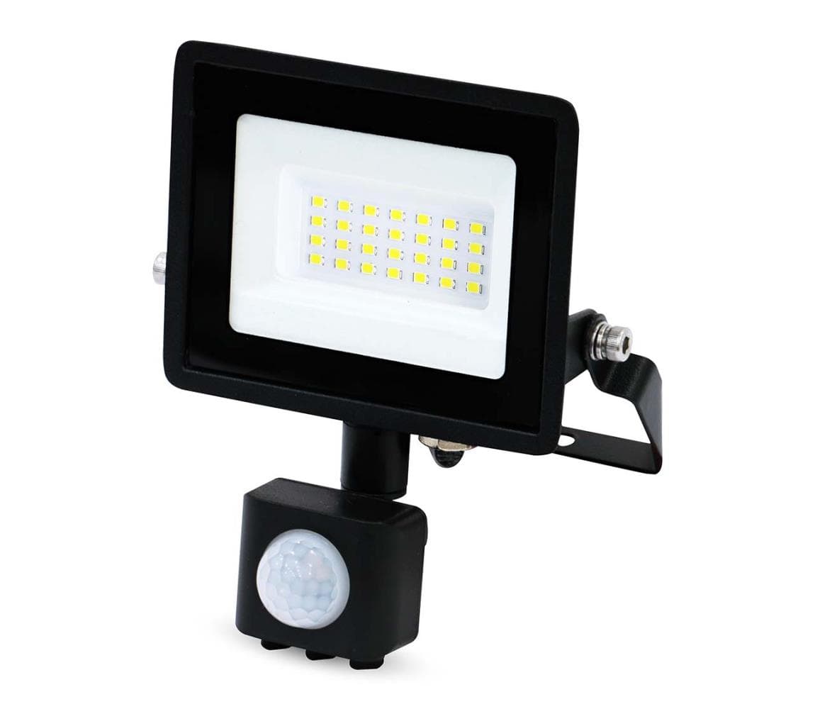 LLFLP16BLK - LED reflektor s pohybovým a súmrakovým snímačom LED/20W/230V IP44 LLFLP16BLK