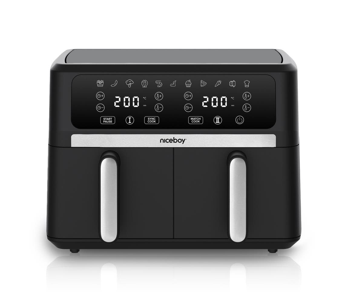 Niceboy AirFryer DUO - Duálna teplovzdušná fritéza 9 l 2400W/230V airfryer-duo
