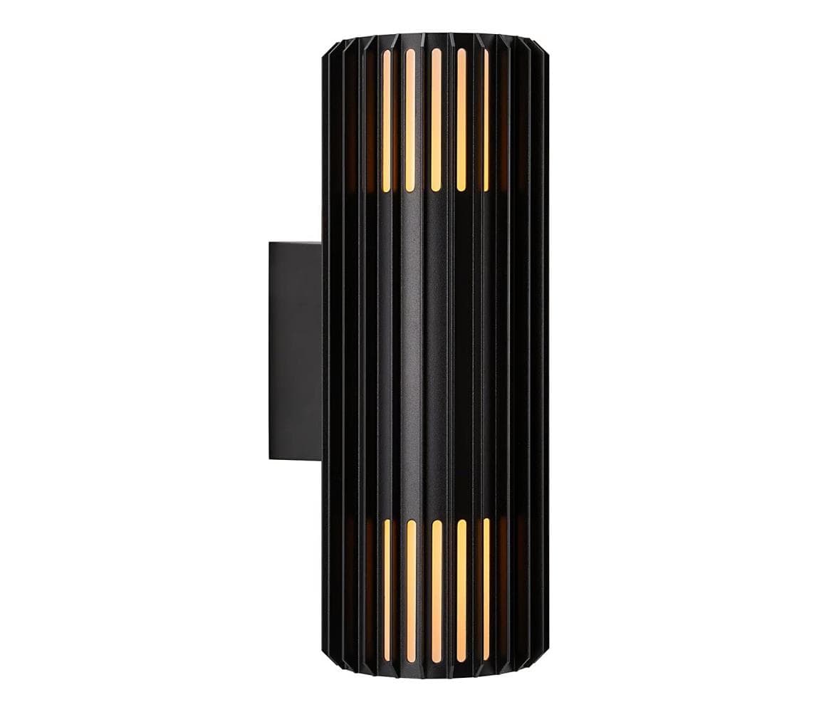 Nordlux - Vonkajšie nástenné svietidlo ALUDRA 2xE27/15W/230V IP54 čierna 2418121203