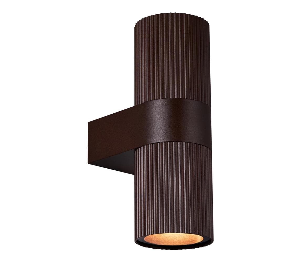 Nordlux - Vonkajšie nástenné svietidlo KYKLOP 2xGU10/25W/230V IP54 hnedá 2318051009