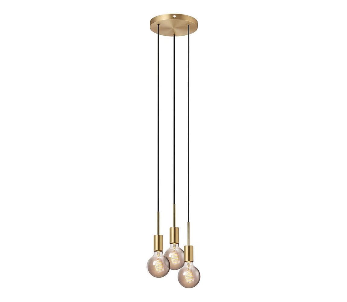Nordlux - Závesný luster PACO na lanku 3xE27/25W/230V mosadz 2112063035