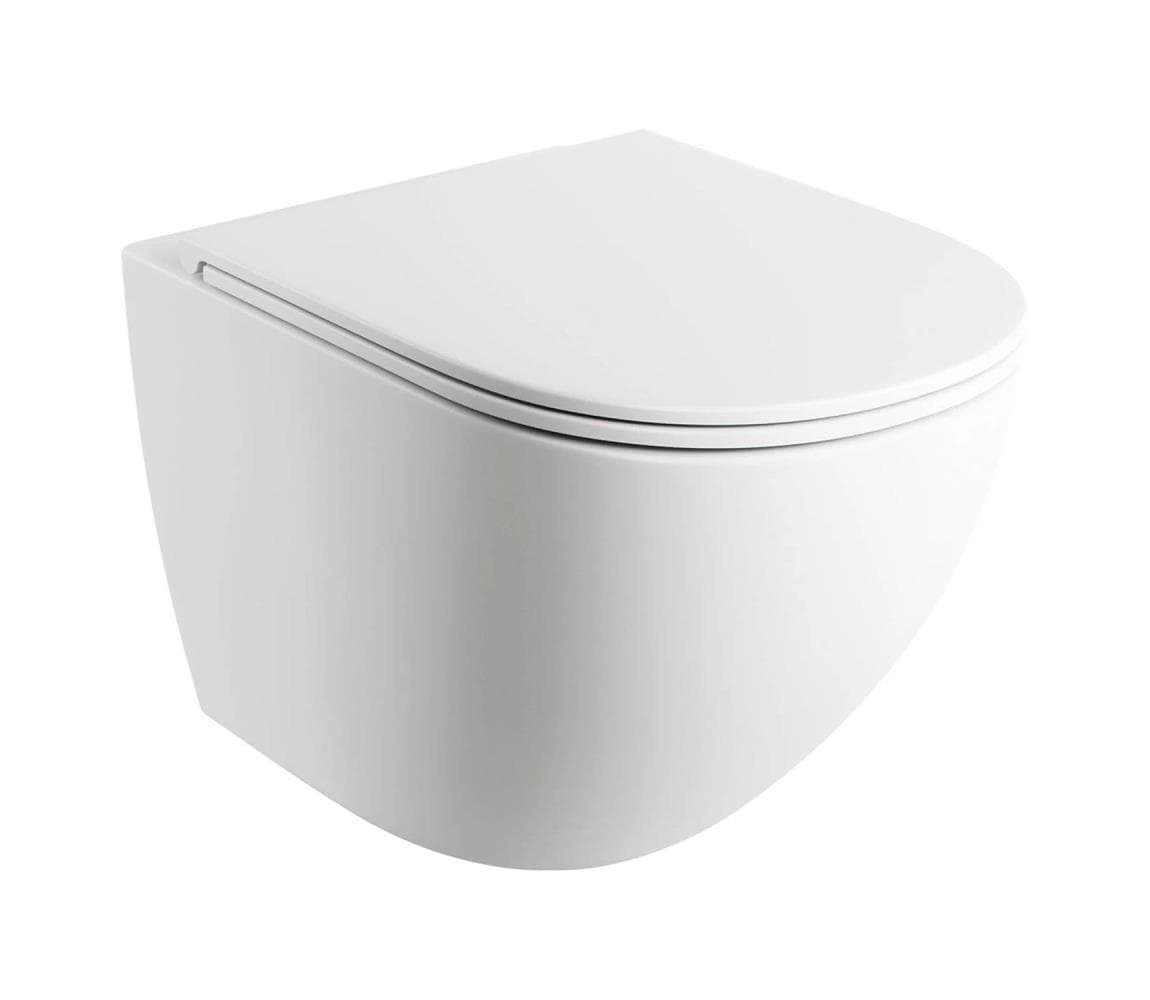 OMNIRES OTTAWAMWBM - Závesné WC s SoftClose sedátkom OTTAWA keramika/matná biela OTTAWAMWBM