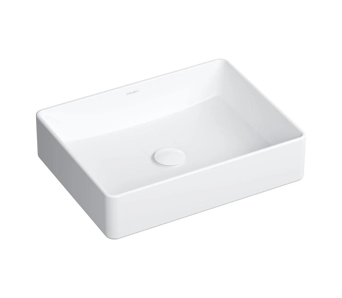 OMNIRES PASADENA470BP - Umývadlo na dosku PASADENA 47x36 cm keramika/lesklá biela PASADENA470BP