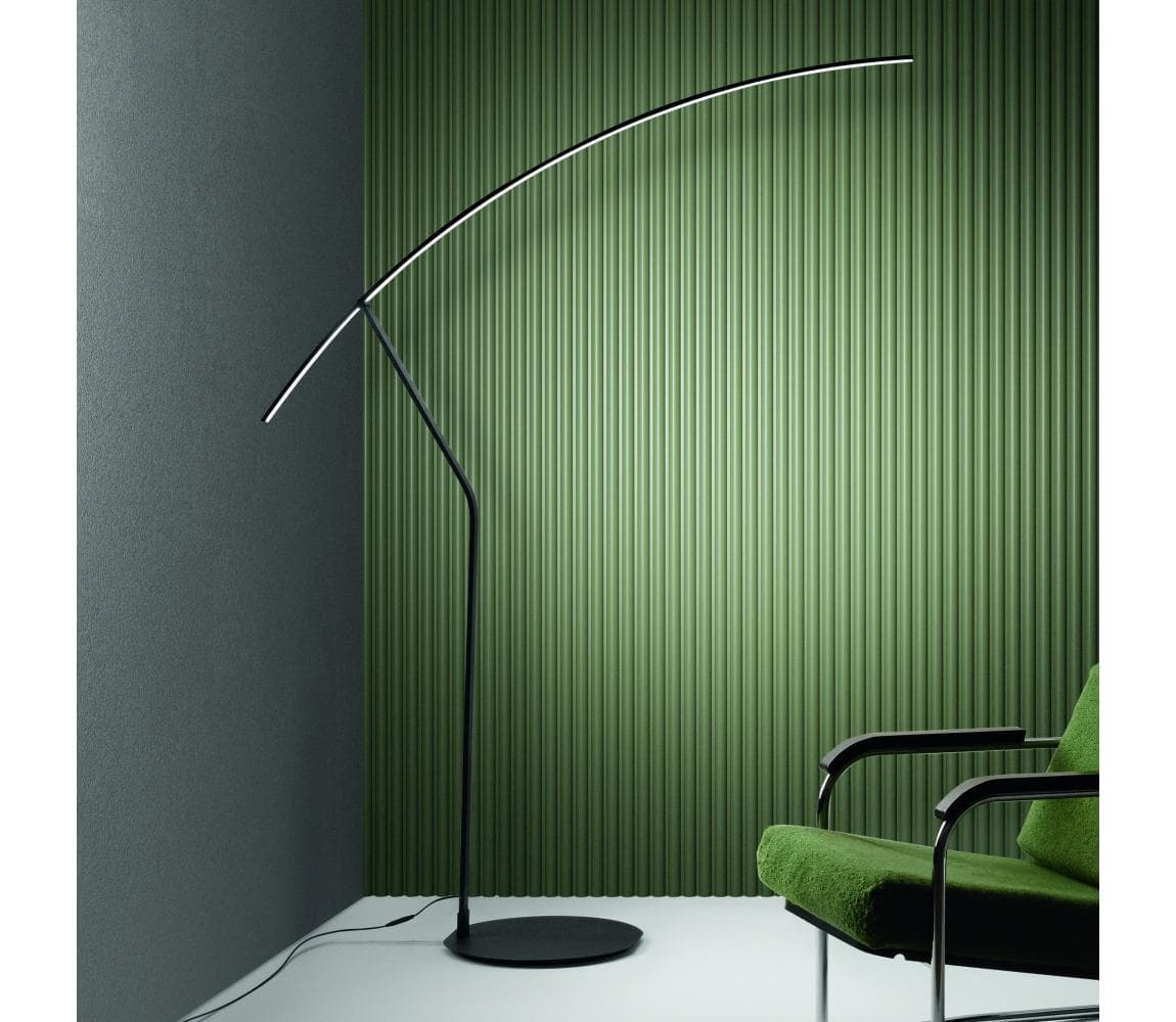 Ondaluce - LED Stmievateľná stojacia lampa FOLAGA LED/30W/230V 190 cm čierna PT.FOLAGA/NERO